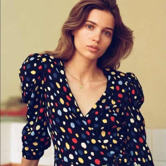 Reformation Jaylee S Fiesta Wrap Dress NWT $248 - Picture 2 of 8